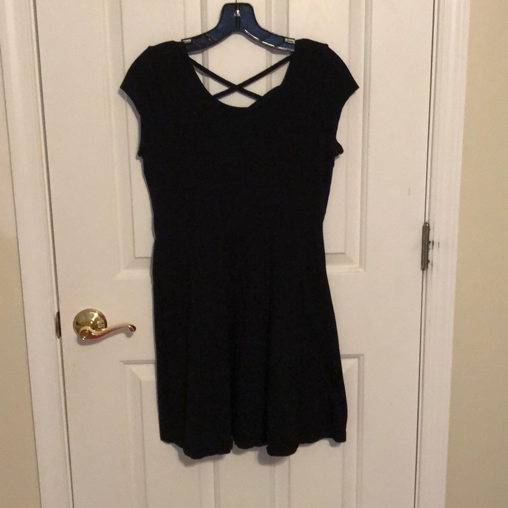 Black Cross Back Dress